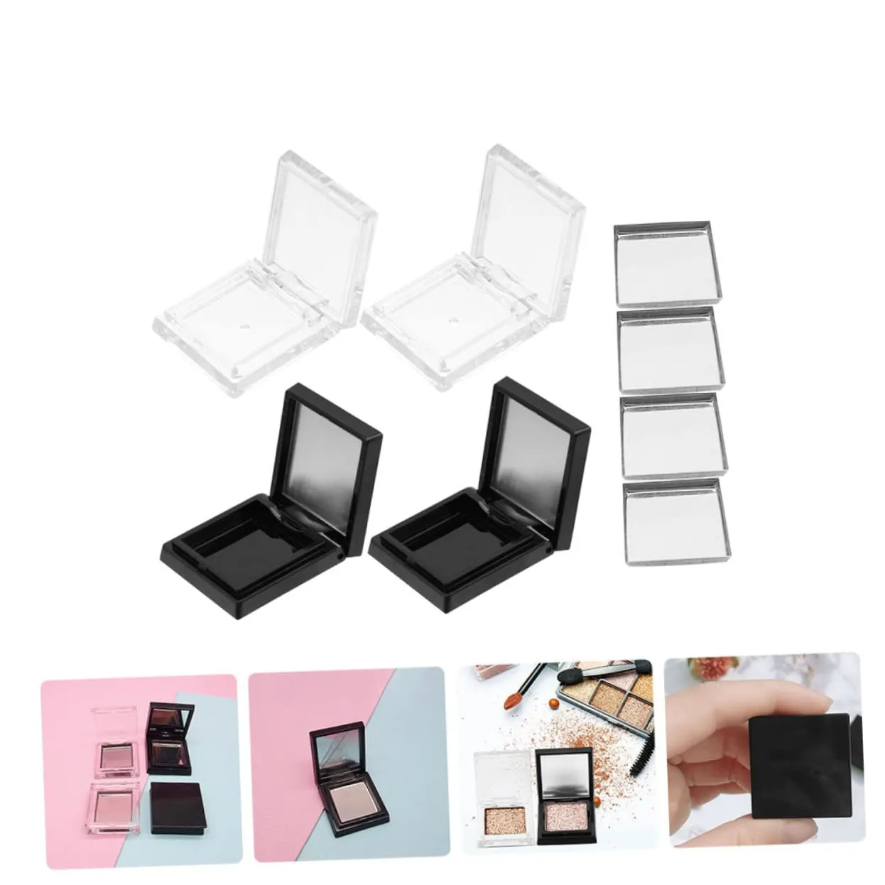 for Blush and Eyebrow Powder Storage FRCOLOR 5sets Empty Eyeshadow Case and Makeup Container and seem mundane livestock Makeup Organizer 