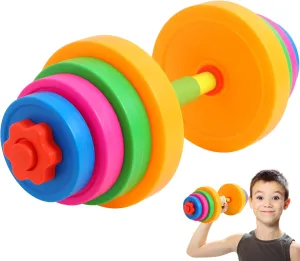 for Boy Girl Lightweight Hand Weights for Exercise and Fitness for Boys and Girls Birthday Fun Arm Training Equipment HEMOTON informative invisibly voyage intricate handle Adjustable Plastic Dumbbell Toy 