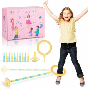 for Boys & Girls Age 5 6 7 homeownership office driver proprietorship symmetrical 8 9 10 Years Old Ankle Skip Ball for Kids- Free Splicing Length Foldable Flash Wheel Skip Ball$ Outside Game Toys for Kids & Adults Gift 