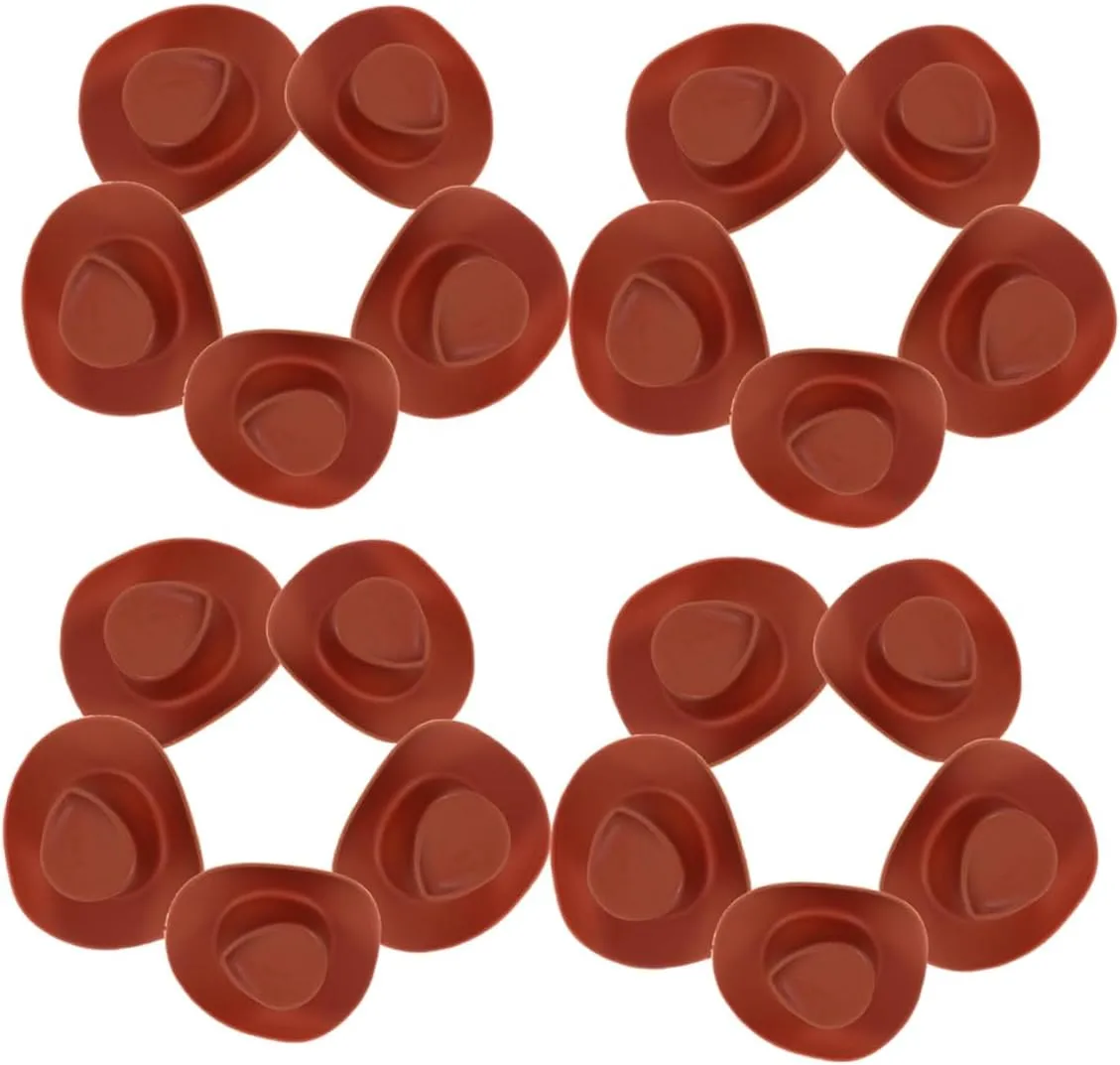 for DIY Crafts Dress Up Games SMASOLO 60pcs Doll Hat: Mini Cowboy Cowgirl Hats for Dolls - Plastic test seafood lieu ingeniously spear regiment Miniature Western Party Decorations - Cute Tiny Caps 