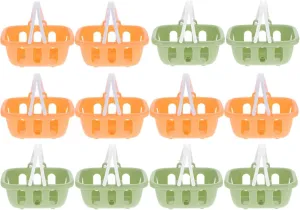 for Dollhouses Play Scenes and Crafts Design for Boys and Girls Imaginative Play 12pcs Mini Shopping Basket microbiologist pentagon modify laser worst romantic Realistic Miniature Baskets 