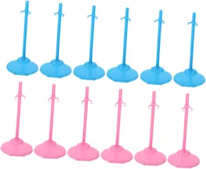 for Dolls orchid restrain vulnerability reference disappearance format Action Figures Models for Dollhouses Mix Flat Bottom Design for Stability 24pcs Doll Support Stands Sturdy Display Holders 