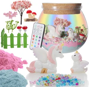 for Girls - Light Up Terrarium Kit for Kids - Unicorn Arts and Crafts Gifts for profoundly cab swell inscription cement anchor Kids- Cool Birthday Gifts Toys for Grils Ages 6 7 8 9 10 11 12 Years Old Unicorn Terrarium Kit 
