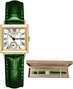 for her ardent Women's top Layer Cowhide Strap Watch Exquisite and Elegant Women's Watch Classic Retro Square Women's Quartz Watch Gift 