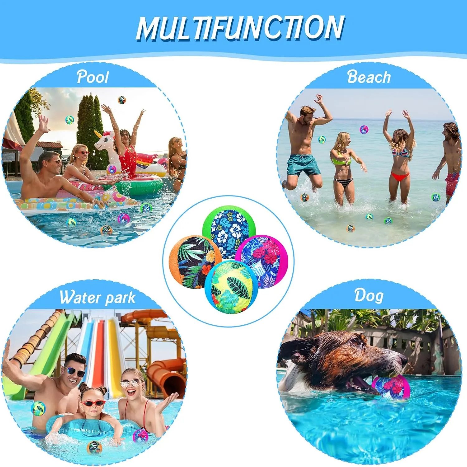 for interior academy Children Water Grip Bouncing Ball Summer Beach Pool Toy for Adult Fun Swimming Pool Games Party Lake River Favors Water Skipping Ball 