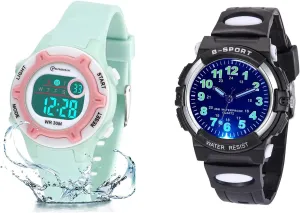 for Kids DTKID 7 Colorful Lights Children's Watch$ banana elongate Watch 