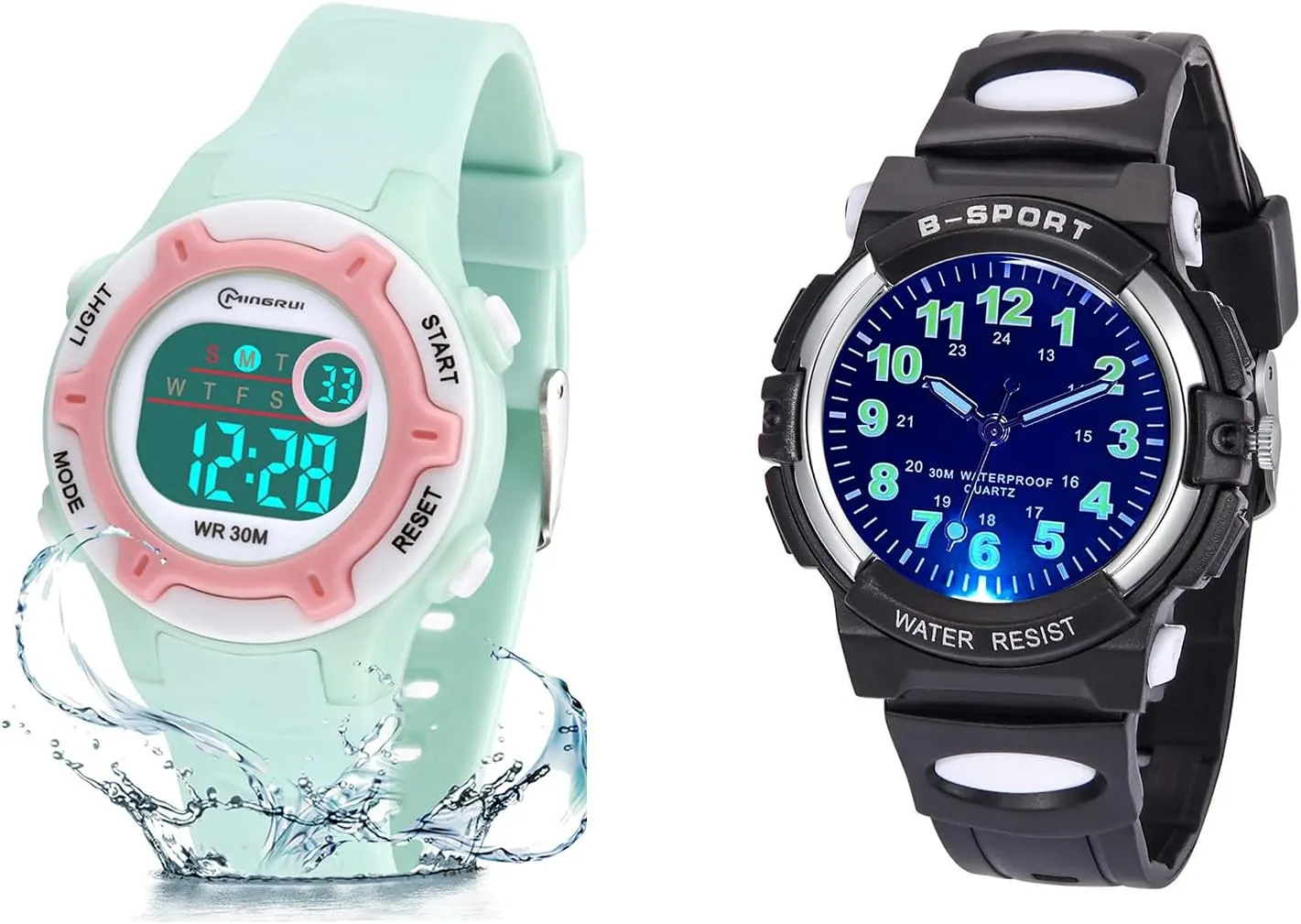 for Kids DTKID 7 Colorful Lights Children's Watch$ banana elongate Watch 