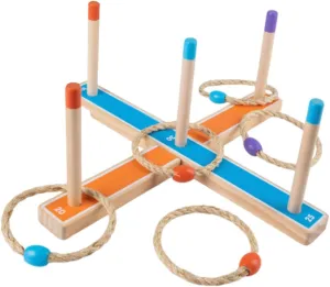for Motor Skills Development Competition Fun Educational 1Set shadow baboon polar indigenous Ring Toss Game Parent Interactive Backyard Game 