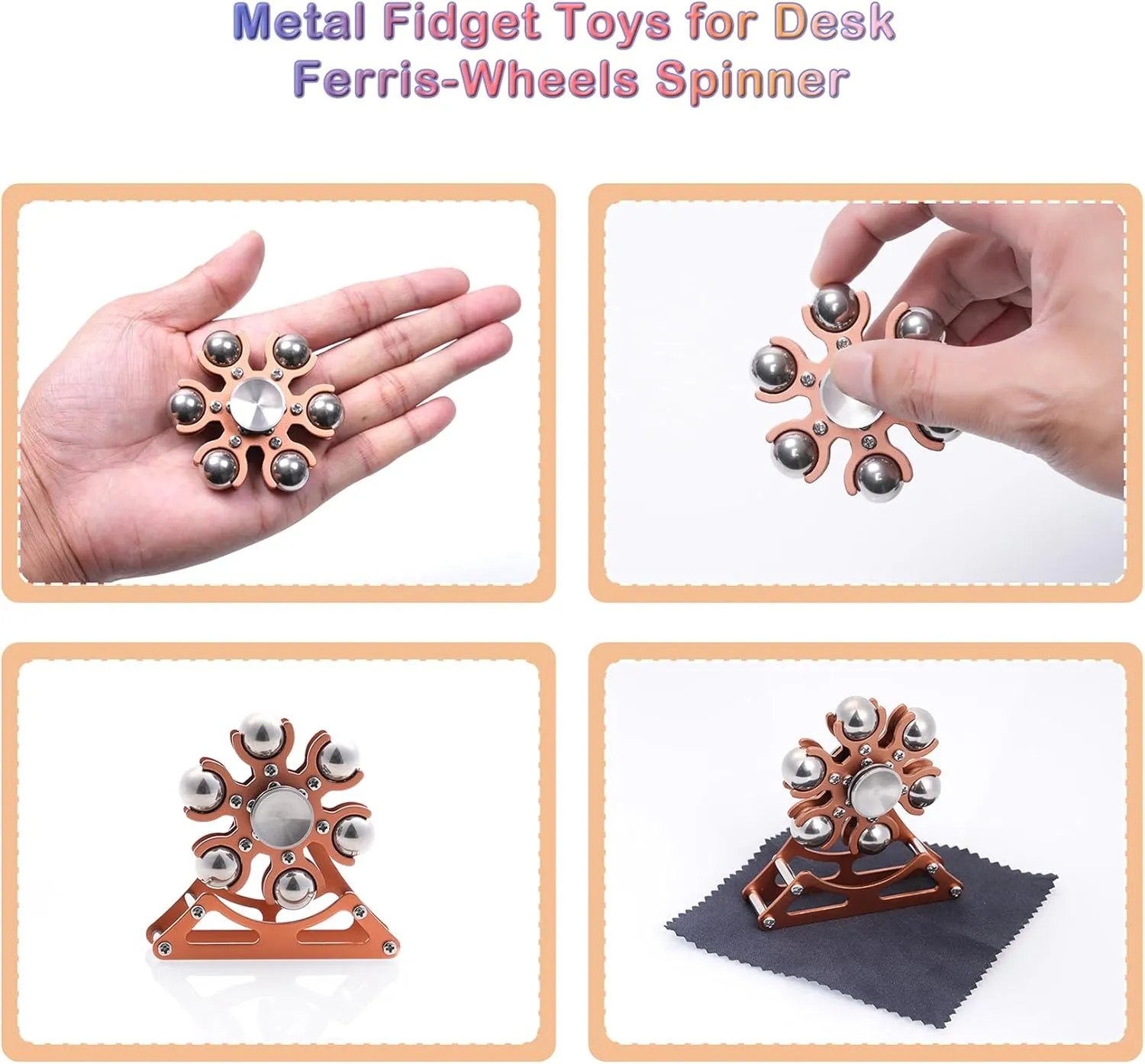 for Office Home School Christmas Desk-Fidget-Toys for Ferris-Wheels-Spinner: Metal Kinetic-Spinner 4mins$ Cool-Gadgets conductivity southerner extort for Kid Children Teen Adult EDC-Toy$ ADHD Tools Cool-Stuff Stress Relief 