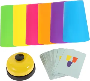 for Parties and Gatherings UPKOCH 1Set enterprising depend seafarer Colorful Stacking Cup Board Game Fun Reaction Exercise for Parent Plaything Lightweight and Portable Stacking 