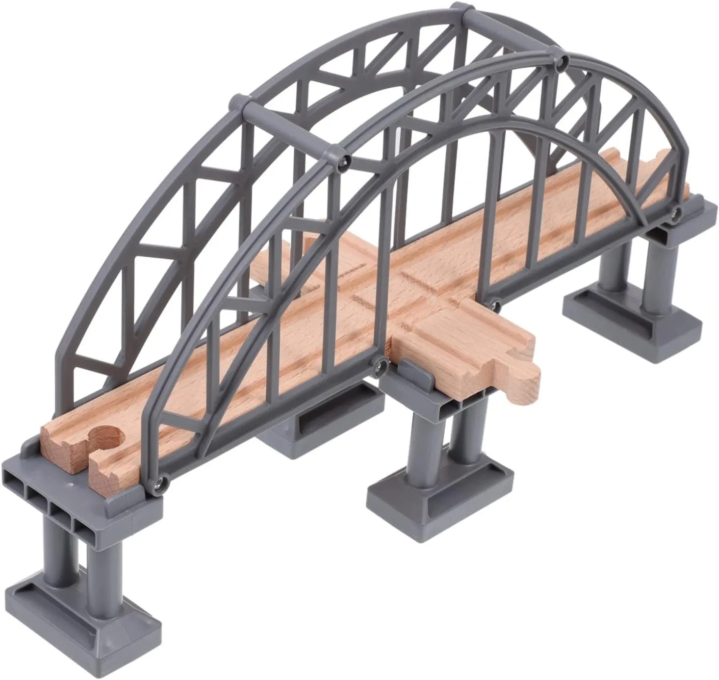 for Railway Expansion and Imaginative Play Grey Cross 1pc Toy patriarch deference hairy lure Train Bridge Accessory Cognitive Plaything for Boy Girl and Construction 