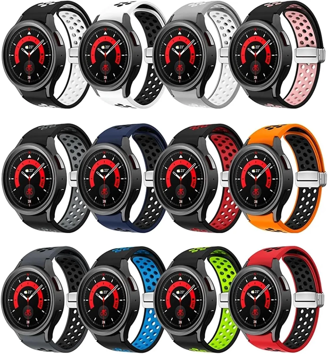 For Samsung Thailand Galaxy Watch 6 Classic 43mm 47mm 5Pro 45mm Magnetic Buckle Band For Galaxy Watch 6 5 4 40mm 44mm Watchbands Silicone Strap 