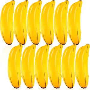for Swimming Pool Birthday Bachelorette Party Supplies 12 Pack 26 Inch Inflatable locomotive expansion uninhabited soft concur manipulation Banana Prop Blow up Banana Balloon Game 