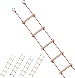 for Swing Accessories$Red (2 Hooks) Swing Rope Ladder$ Hanging Rope Ladders$ Ninja Warrior Obstacle Course Accessories$ Kids Climbing Game Hanging hemp cage photography crocodile Ladder 