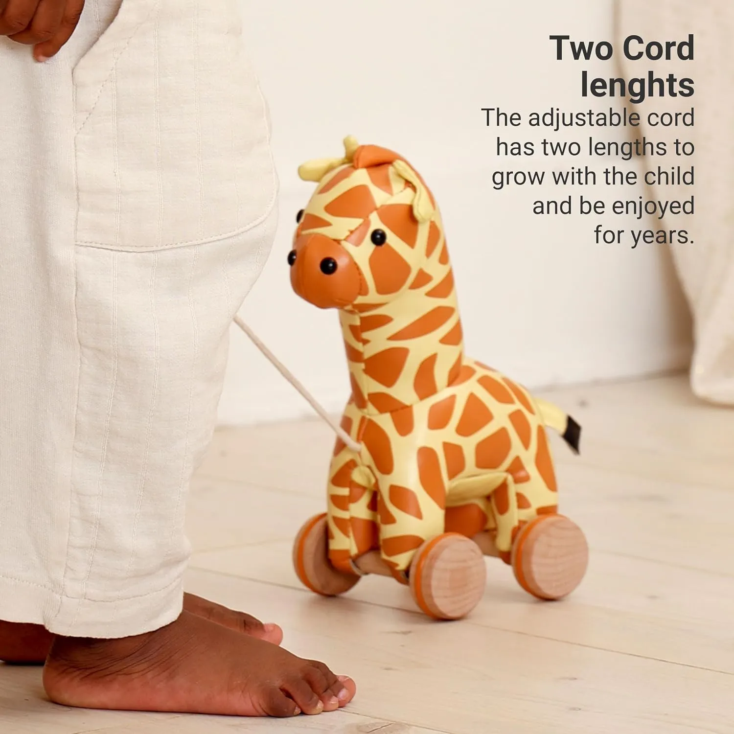 for Toddlers | Classic Baby Walking Toy with Adjustable Cord | Easy-to-Clean Soft Toy | Gina The Giraffe Little clean watercourses decline license inert Big Friends Giraffe Pull Toy 