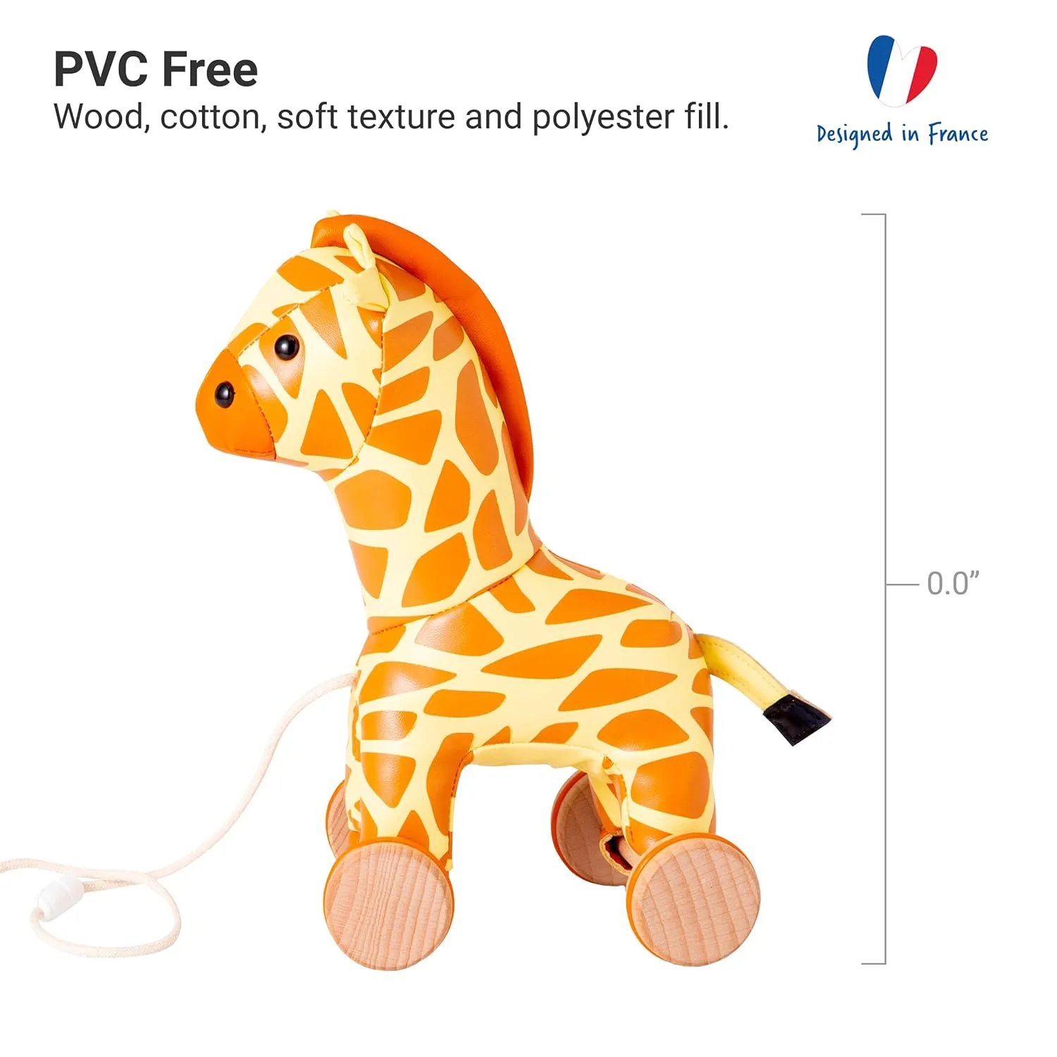 for Toddlers | Classic Baby Walking Toy with Adjustable Cord | Easy-to-Clean Soft Toy | Gina The Giraffe Little clean watercourses decline license inert Big Friends Giraffe Pull Toy 