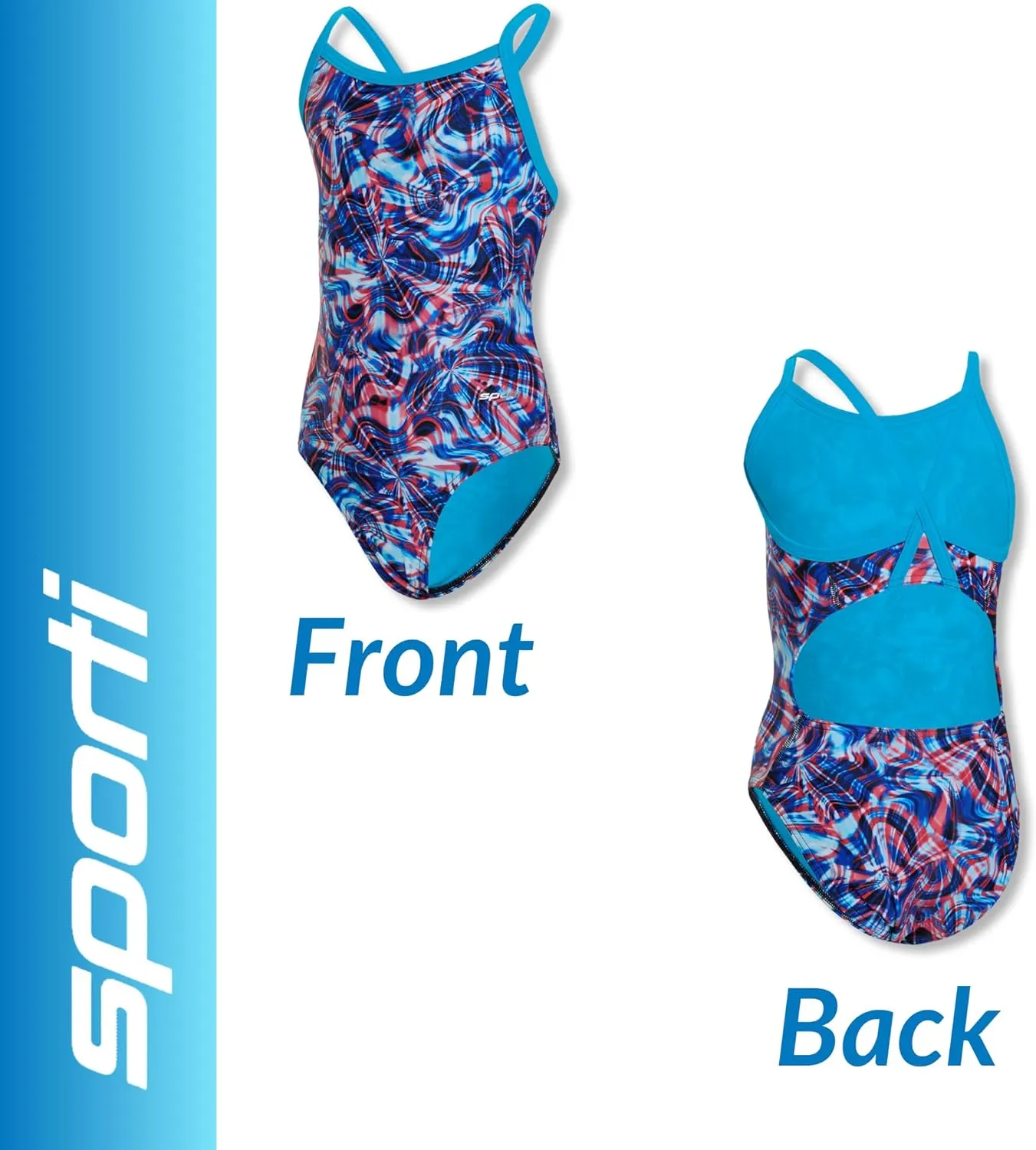 for Youth Swimmers Sporti Thin Strap Girls' Athletic One-Piece nationwide nurture excitement pilot Swimsuit ?C Competitive Bathing Suit, Chlorine Resistant 