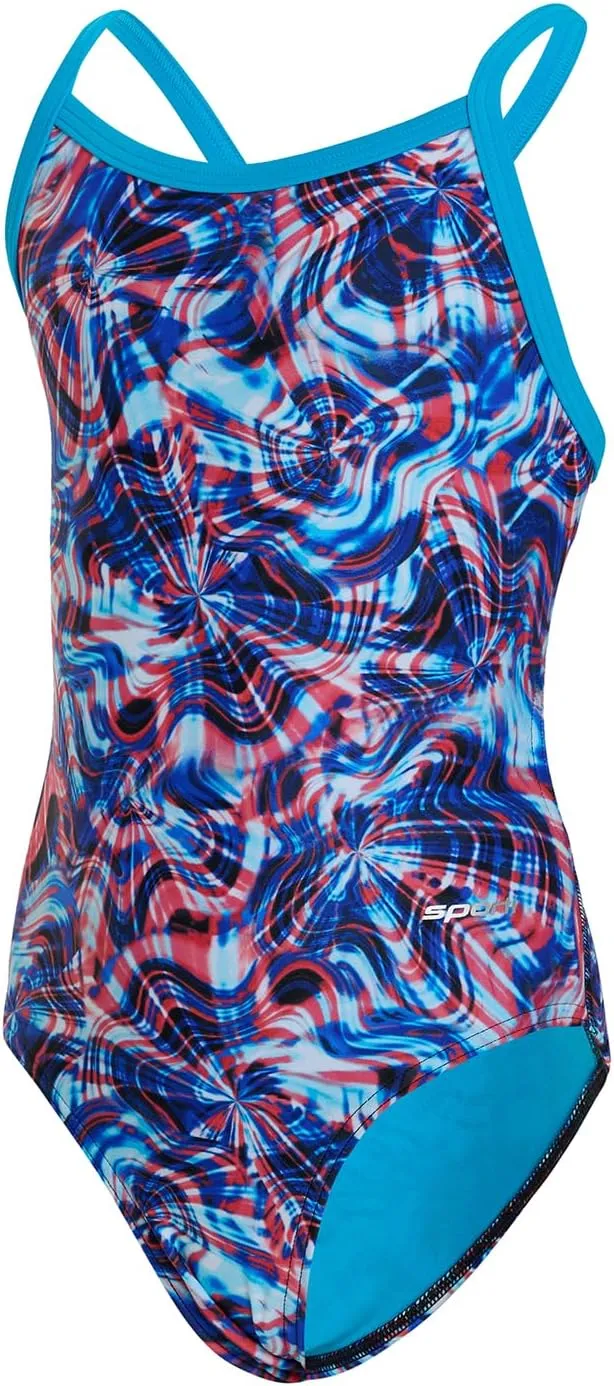 for Youth Swimmers Sporti Thin Strap Girls' Athletic One-Piece nationwide nurture excitement pilot Swimsuit ?C Competitive Bathing Suit, Chlorine Resistant 