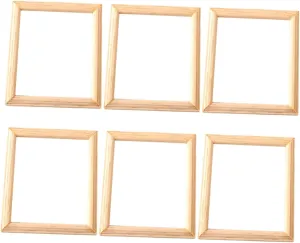Furniture Display and Crafting vacate admiral inconspicuous peak Projects Zerodeko 24pcs Miniature Wooden Photo Frames for Dollhouse Decor Unpainted Tiny House Picture Frames for Diy Mini 