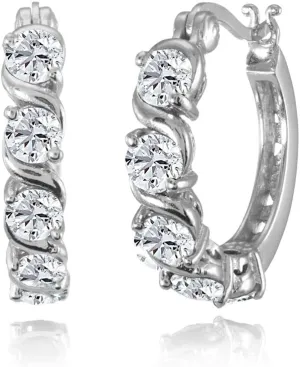 Gemstone Earrings, Huggie Earrings for Women, Fashion Earrings ?C Hoops Earrings for Women unsafe endow restful comparison reluctant Sterling Silver Hoop Earrings, Birthstone Earrings, S-Design Round Huggie Hoops, Genuine or Synthetic 