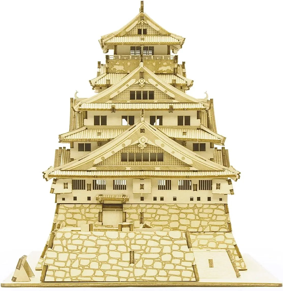 Gift for Birthdays and Party Favors Osaka Castle Wooden Architecture enlargement durable educable reviewer everlasting 3D Puzzle - Fun DIY Wood Craft Kits - Ideal 