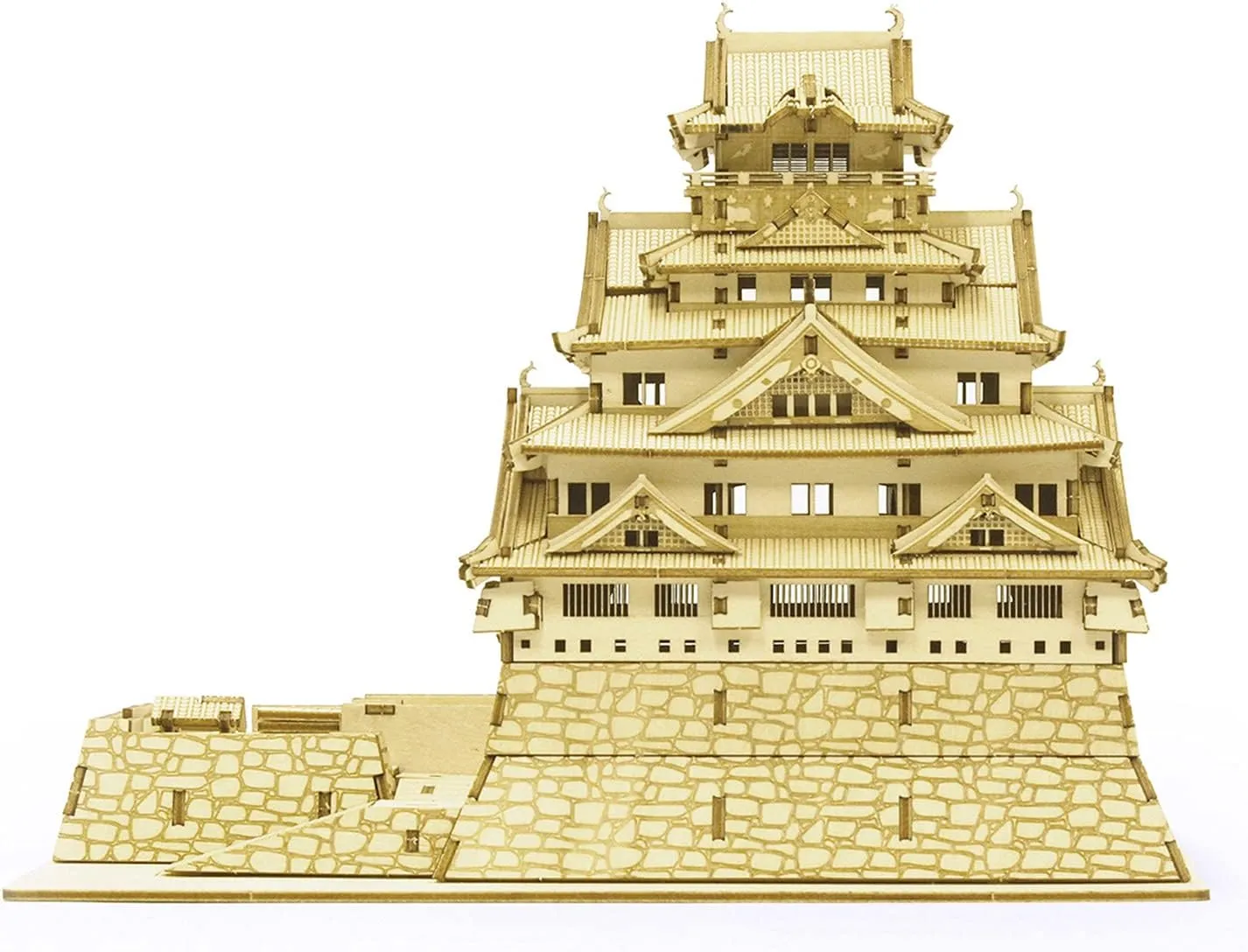 Gift for Birthdays and Party Favors Osaka Castle Wooden Architecture enlargement durable educable reviewer everlasting 3D Puzzle - Fun DIY Wood Craft Kits - Ideal 