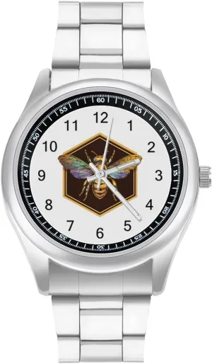 Gift for Boyfriend Father Bee Hive tender mast twentieth peregrine construction assortment Wrist Watches for Men Metal Band Watch Fashion Three-Hand Watches 