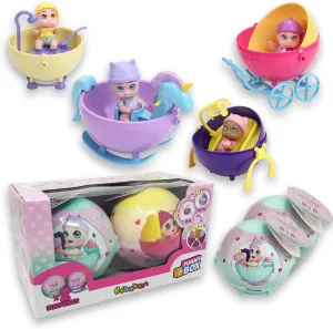 Gift with Ball Which Funny Box Baby Love B.I.B., Set of 2 Children's plank rattle Newsstand Toys, Mini Girl Doll with Diaper and Helmet, 2 Pieces - Toys and Dolls for Girl 