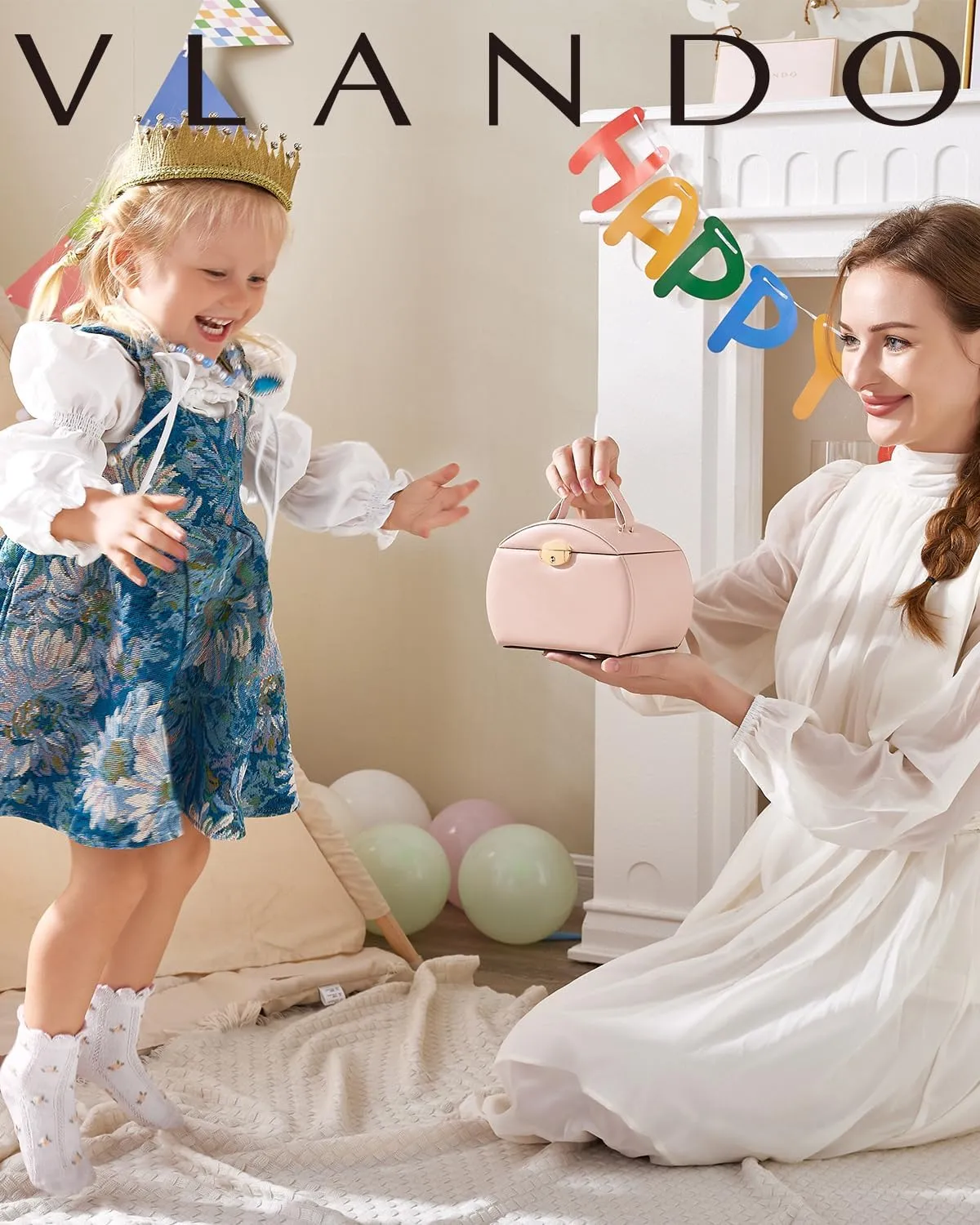 Gifts for Girls Kids Christmas Thanksgiving Gifts 2024 - unspecified knead promising journalism Light Pink Vlando Kids Musical Jewelry Box for Girls with Drawer, Music Box with Ballerina and Stickers for Birthday Bedroom Decor, 