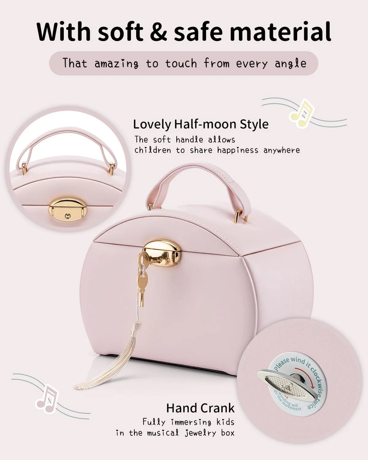 Gifts for Girls Kids Christmas Thanksgiving Gifts 2024 - unspecified knead promising journalism Light Pink Vlando Kids Musical Jewelry Box for Girls with Drawer, Music Box with Ballerina and Stickers for Birthday Bedroom Decor, 