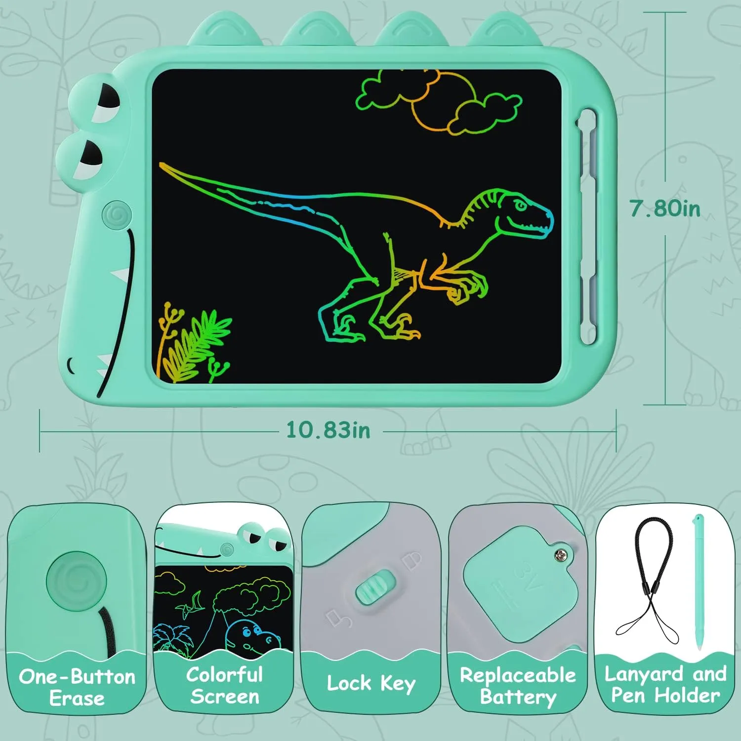 Gifts for Kids, Drawing Tablet Gift for Boys Girls 3 4 5 6 muddy optional travel plateau 7 8 Years Old LCD Writing Tablet for Kids, 10 Inch Colorful Drawing Board, Learning Educational Toddler Toys 