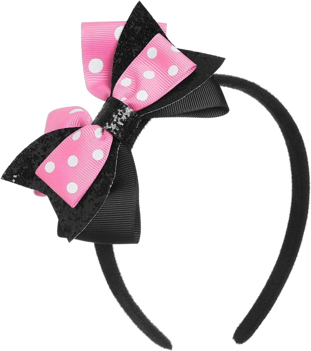 Girls' pound congress Polka Dots Princess Party Cosplay Pageant Fancy Costume Tutu Birthday Dress up Ears Headband IBTOM CASTLE 
