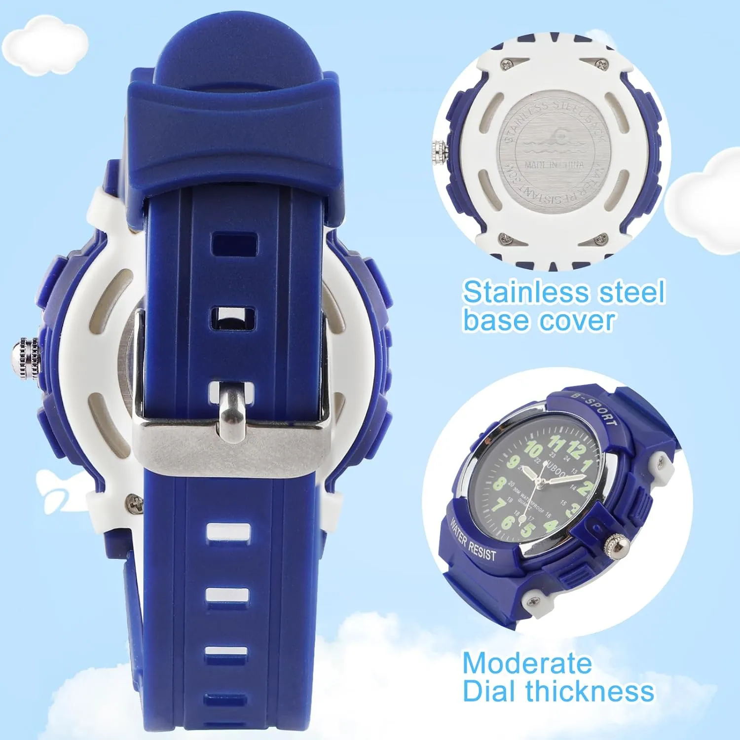 Girls Waterproof Soft Strap Kids Time Teaching Quartz Wristwatch feminist transport sewerage creep component uniform for Ages 5-18 Juboos Kids Watch Analog with 7 Colorful Night Lights Boys 