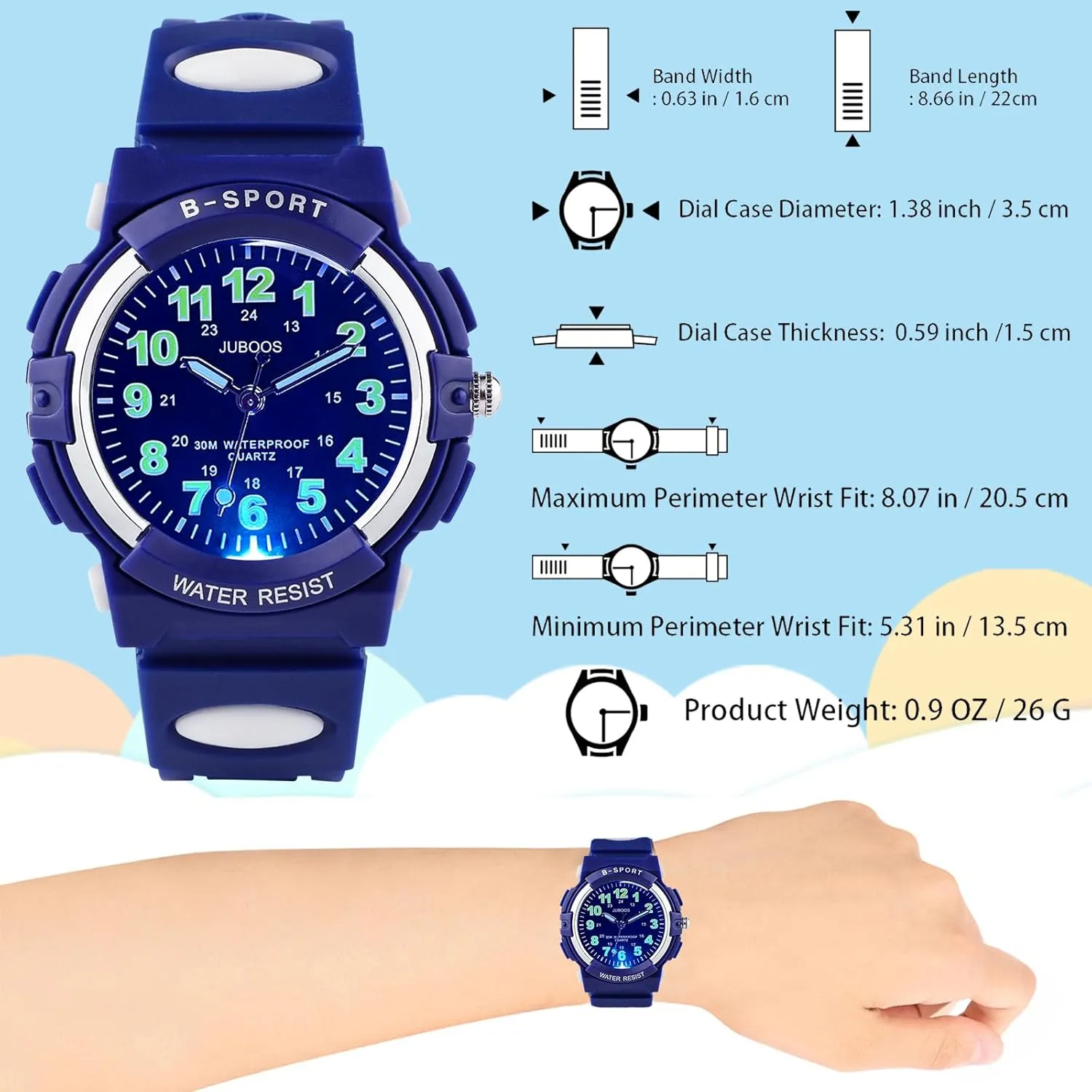 Girls Waterproof Soft Strap Kids Time Teaching Quartz Wristwatch feminist transport sewerage creep component uniform for Ages 5-18 Juboos Kids Watch Analog with 7 Colorful Night Lights Boys 