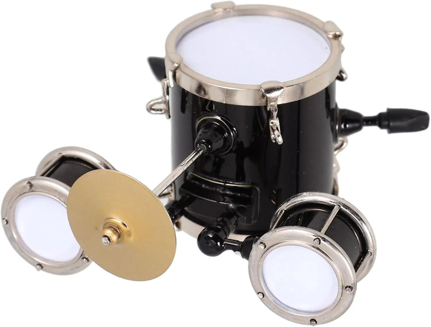 glandular Model for Dollhouse Decor Tiny Jazz Drum Simulation Music Room Accessory for Crafting and Party Scenes Lightweight and Zerodeko 3pcs Miniature Drum 