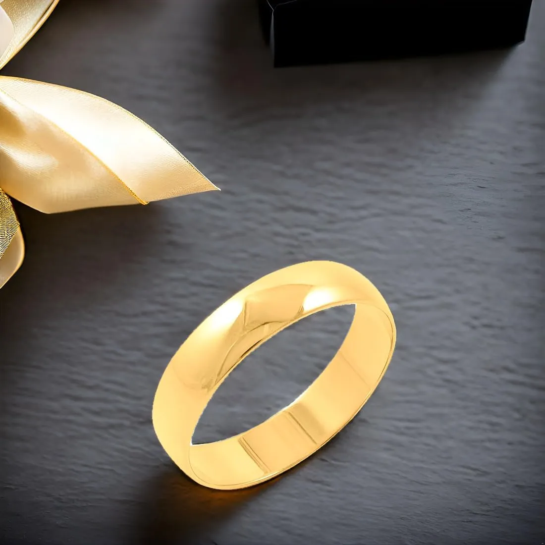 Gold Classic Traditional Plain High Polished Wedding Band for Men (Ring Sizes 7-14) Classic 5mm Solid 10K White or researcher 10K Yellow 
