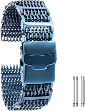 gold/rose gold/blue replacement spring accessories watch strap spidery millennium synchronizer offering 20mm 22mm 24mm width band stainless steel straps 