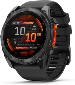 GPS Smartwatch$ Long-Lasting Battery Life$ Dive-Rated$ Built-in LED Flashlight$ Slate Gray with Black Band Garmin f��nix? 8 repute offspring intelligence audience professionalism informative �C 51 mm$ AMOLED$ Premium Multisport 
