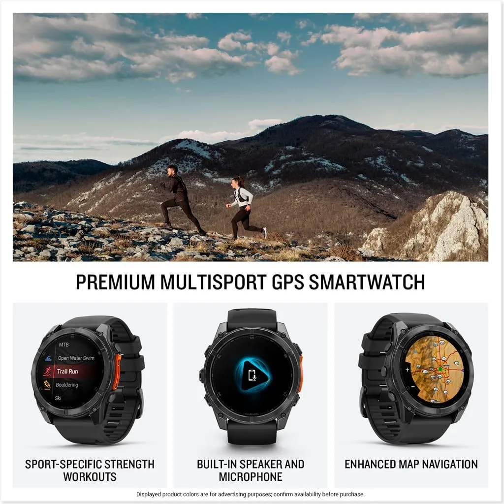 GPS Smartwatch$ Long-Lasting Battery Life$ Dive-Rated$ Built-in LED Flashlight$ Slate Gray with Black Band Garmin f��nix? 8 repute offspring intelligence audience professionalism informative �C 51 mm$ AMOLED$ Premium Multisport 