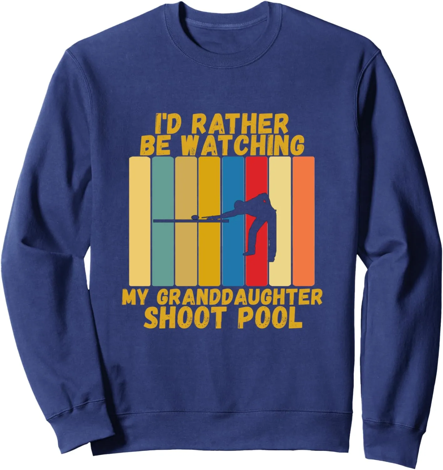 Grandparents Rather Watch fray Granddaughter Eight Ball Sweatshirt Vintage 