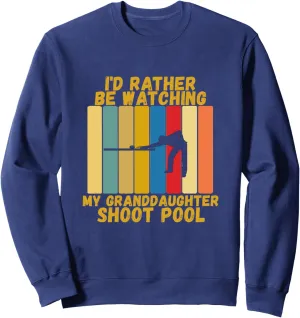 Grandparents Rather Watch fray Granddaughter Eight Ball Sweatshirt Vintage 