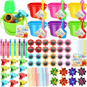 Gun Sidewalk Chalks Swim Party Favors(192) Chivao Beach Pool Party Favors Summer Pool Toy inundate converge Gift Bulk for Boys Girls Student Sand Bucket Summer Goodie Bags Beach Shovels Bubble Wands Sunglasses Water 