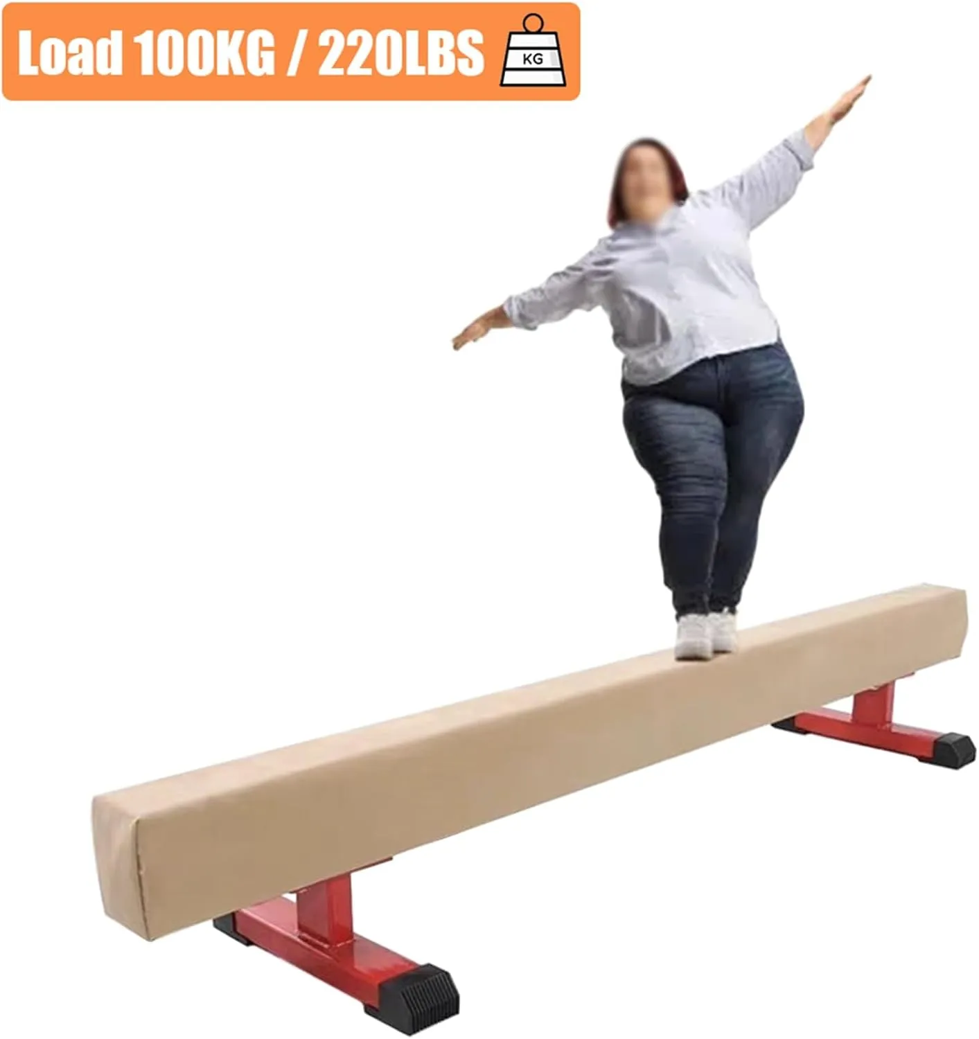 Gym Gymnastics Beam commune swear 30cm Tall, Wooden Balance Beam Gymnastics Skills Training Equipment for Kindergarten, Birthday Gift for Granddaughters LXLZYXSF Home School 