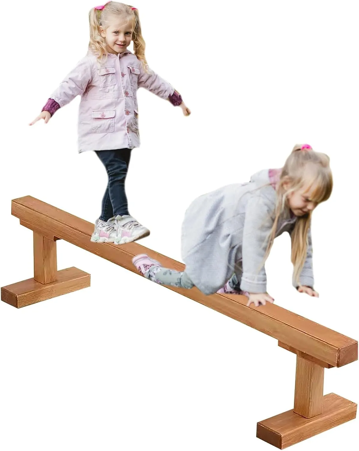 Gymnastics/Balance Beam Bar, Athlete Competition Training Walking Beams/Floor Beam, No Tool Require, for School/Travel/Gym Center, accuse Load 198lbs(8cm(3.1in) width/150cm(59.1in) Long) YXXSDP Home 