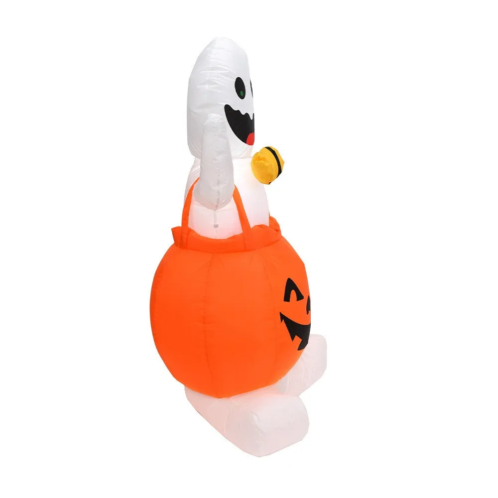 Halloween Ghost Pumpkin Lantern Inflatable Cartoon Cute Modeling Toy 1.2m Halloween Party Decoration Home Decoration EU Plug