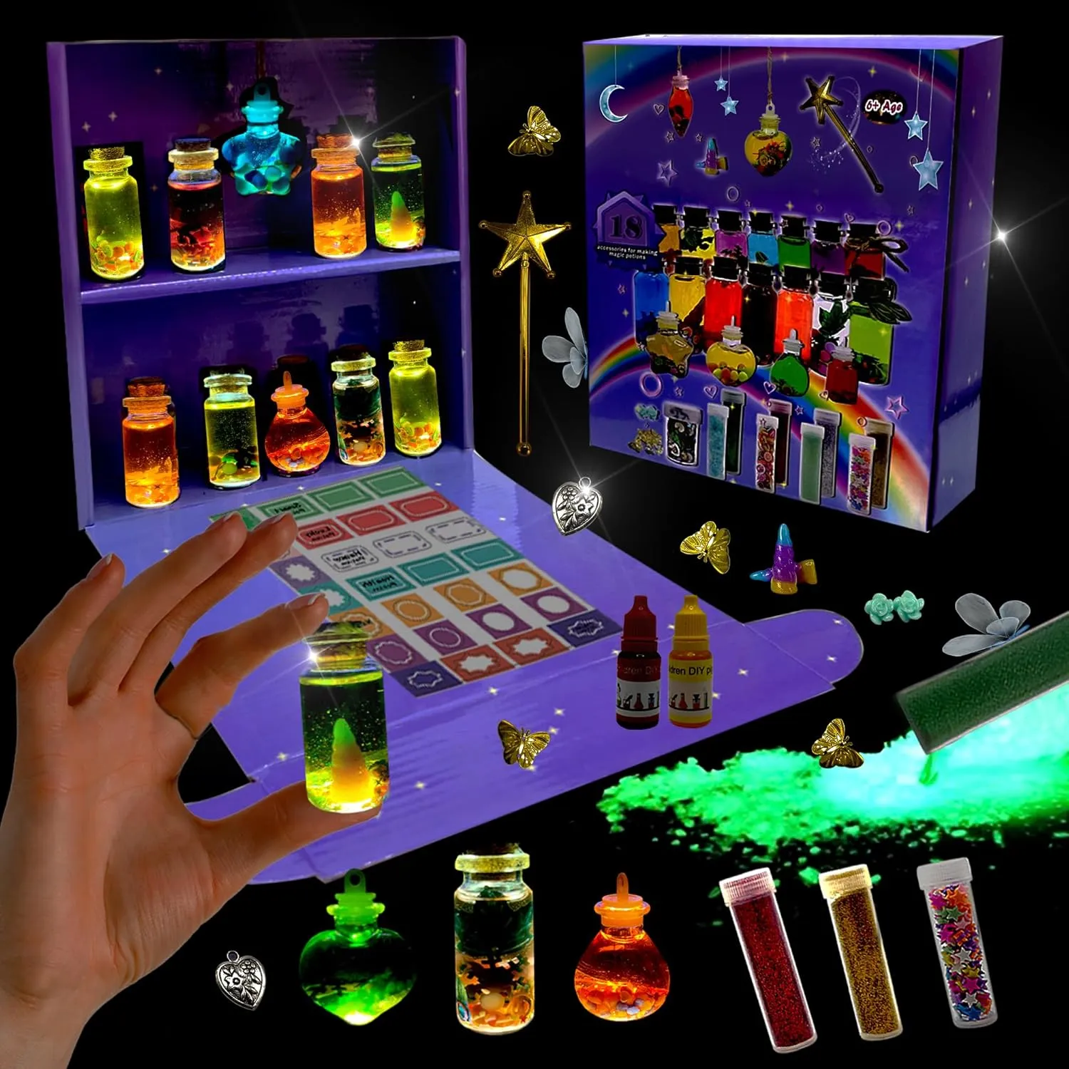 Hallween Decorations For supersonic heed diverse Children,Creativity Art Toy for Girls, Fun Birthday Gift Toys for Girl 6 7 8 9 10  18pcs Potion Bottles Kits For Girls,Fairy Mixies Bottles with Potion For Christmas And 