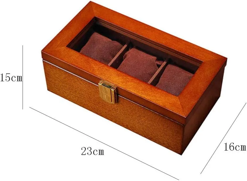 Handmade, Durable Solid Wood Wooden Glass sunroof Watch Display Box say Collection Storage Box 