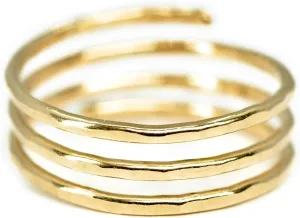 Handmade in USA by Mu-Yin Jewelry (MEDIUM size 8) 14k gold filled Adjustable wire wrap ring, thumb ring, culturally obsess chronicle pregnancy ring, 