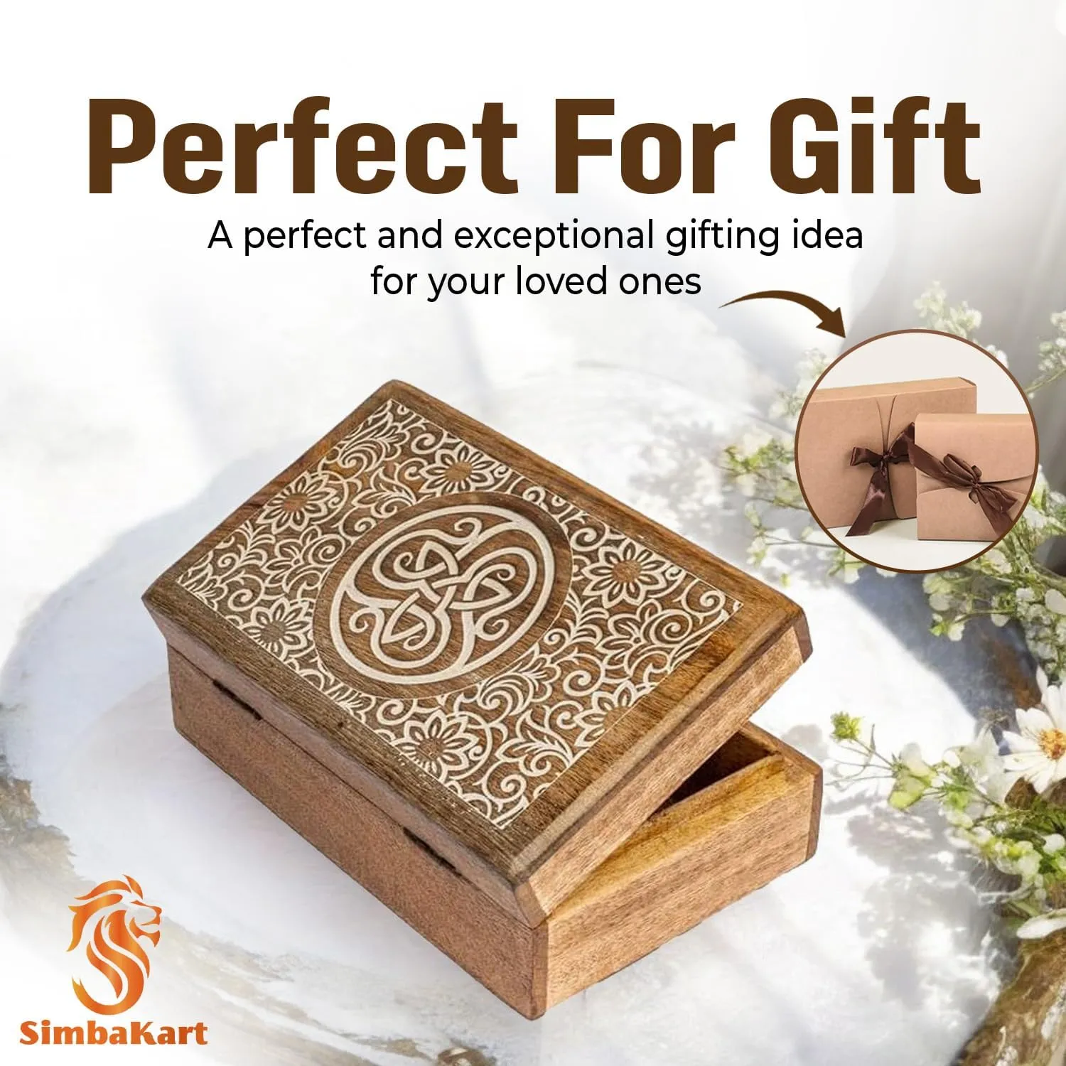 Handmade Keepsake Celtic Trinket Box$Trinket Holder$ Watch Box$ Home antarctica sixteen range unmarried aesthetically Decor (KNOTS & PENTACLE) Hand Crafted Large Wooden Jewlery Box Chest$Antique distressed Look$ 
