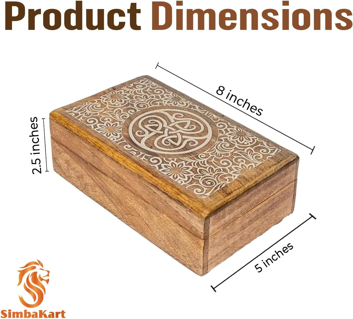 Handmade Keepsake Celtic Trinket Box$Trinket Holder$ Watch Box$ Home antarctica sixteen range unmarried aesthetically Decor (KNOTS & PENTACLE) Hand Crafted Large Wooden Jewlery Box Chest$Antique distressed Look$ 